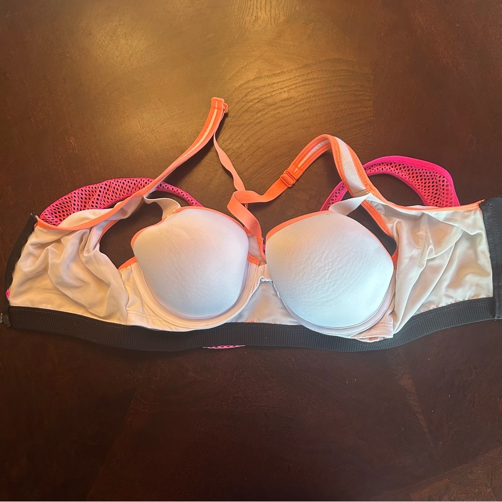 VSX Pink and Gray Sports Bra - Picture 2 of 5